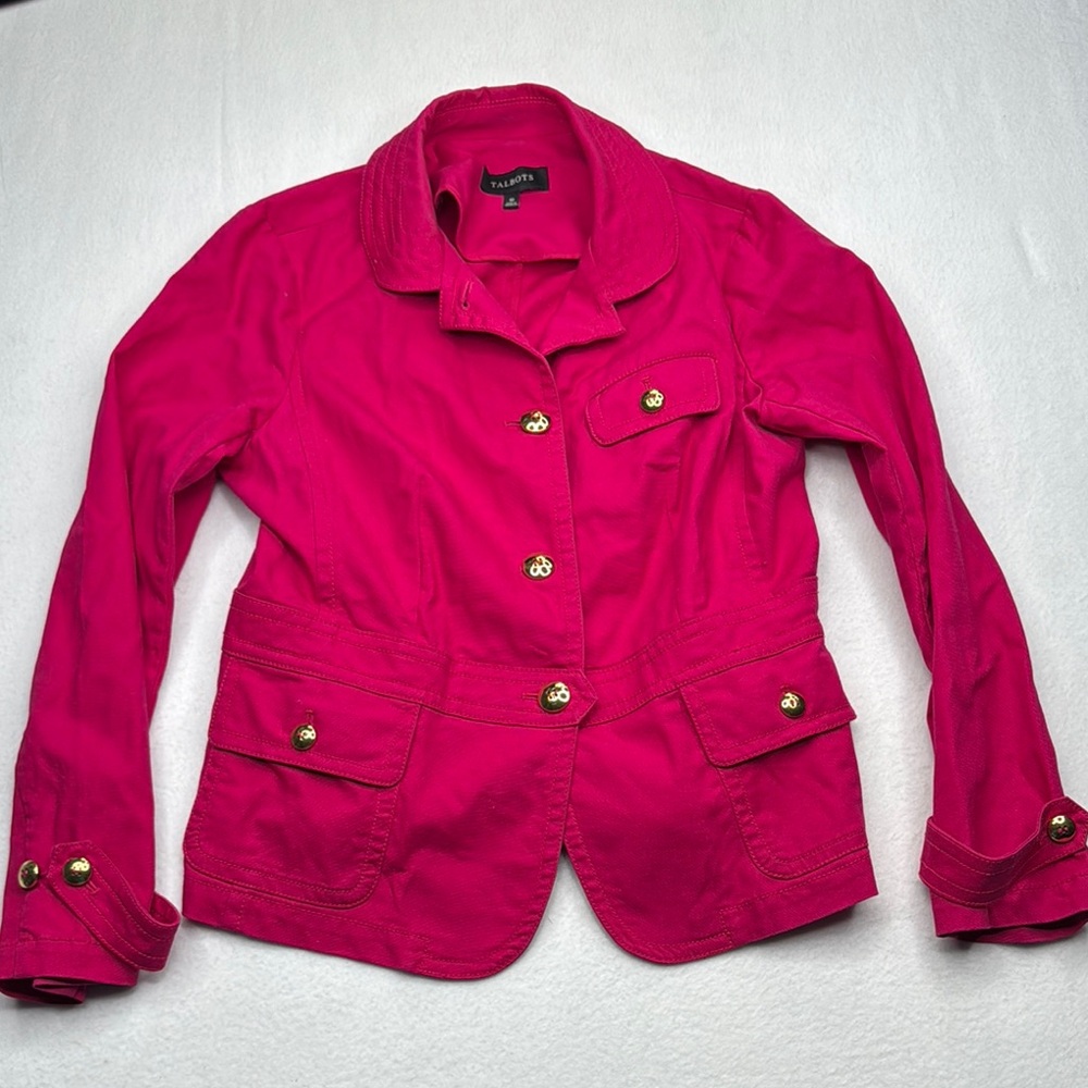 Talbots Pink Blazer with Gold Buttons